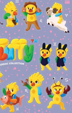 Fluffy Zodiac Sticker Collection