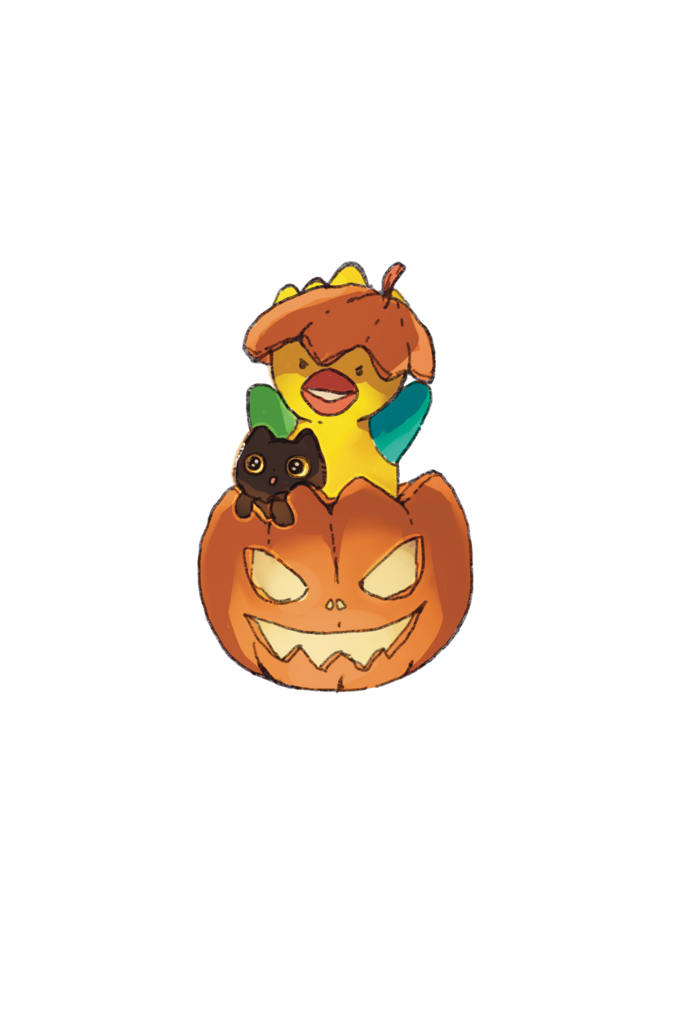 Spooky Fluffy Sticker