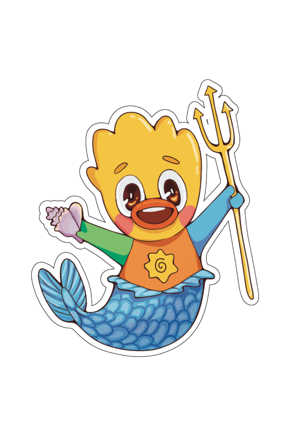 Triton Fluffy Sticker