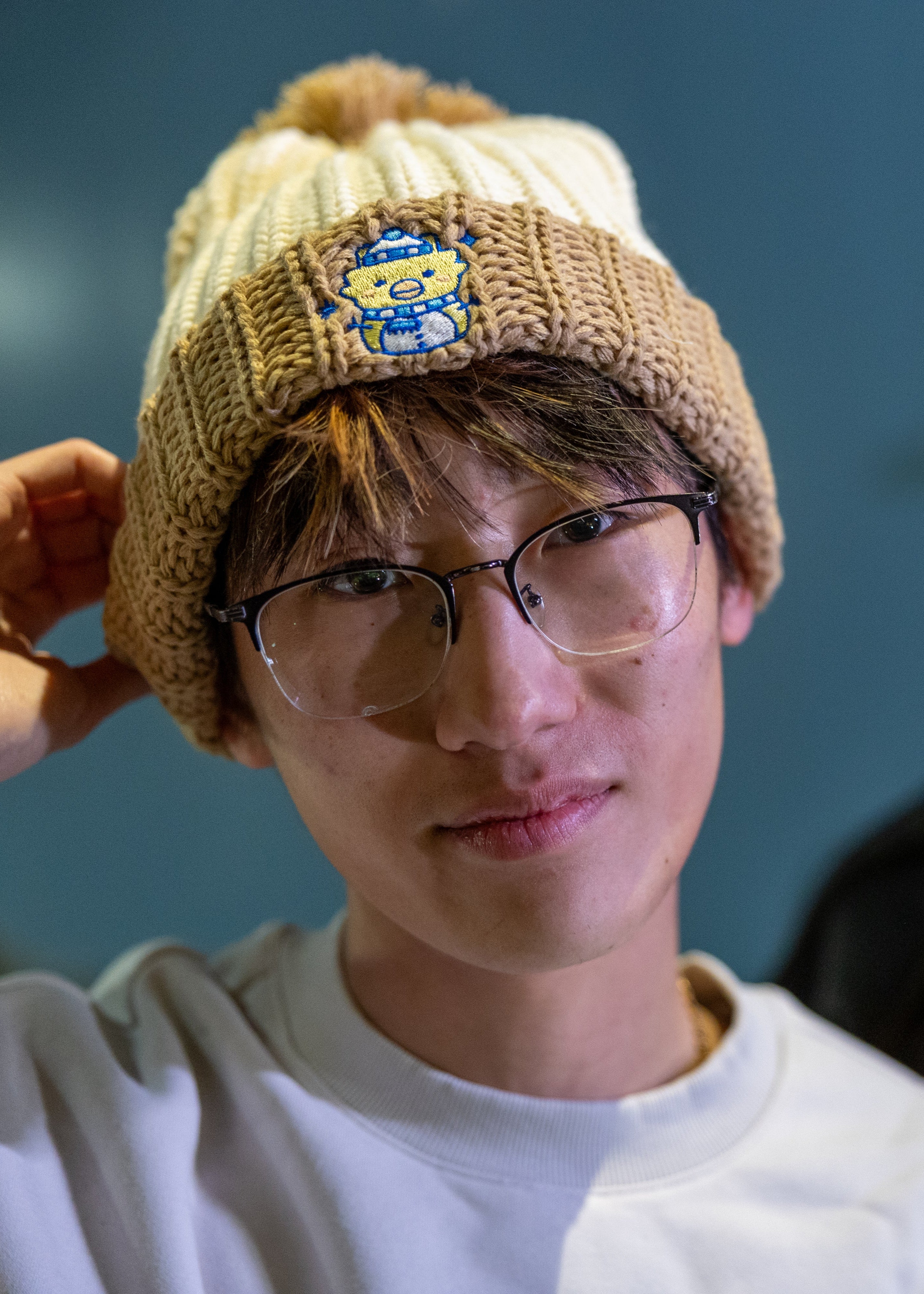 Fluffy Snowman Beanie