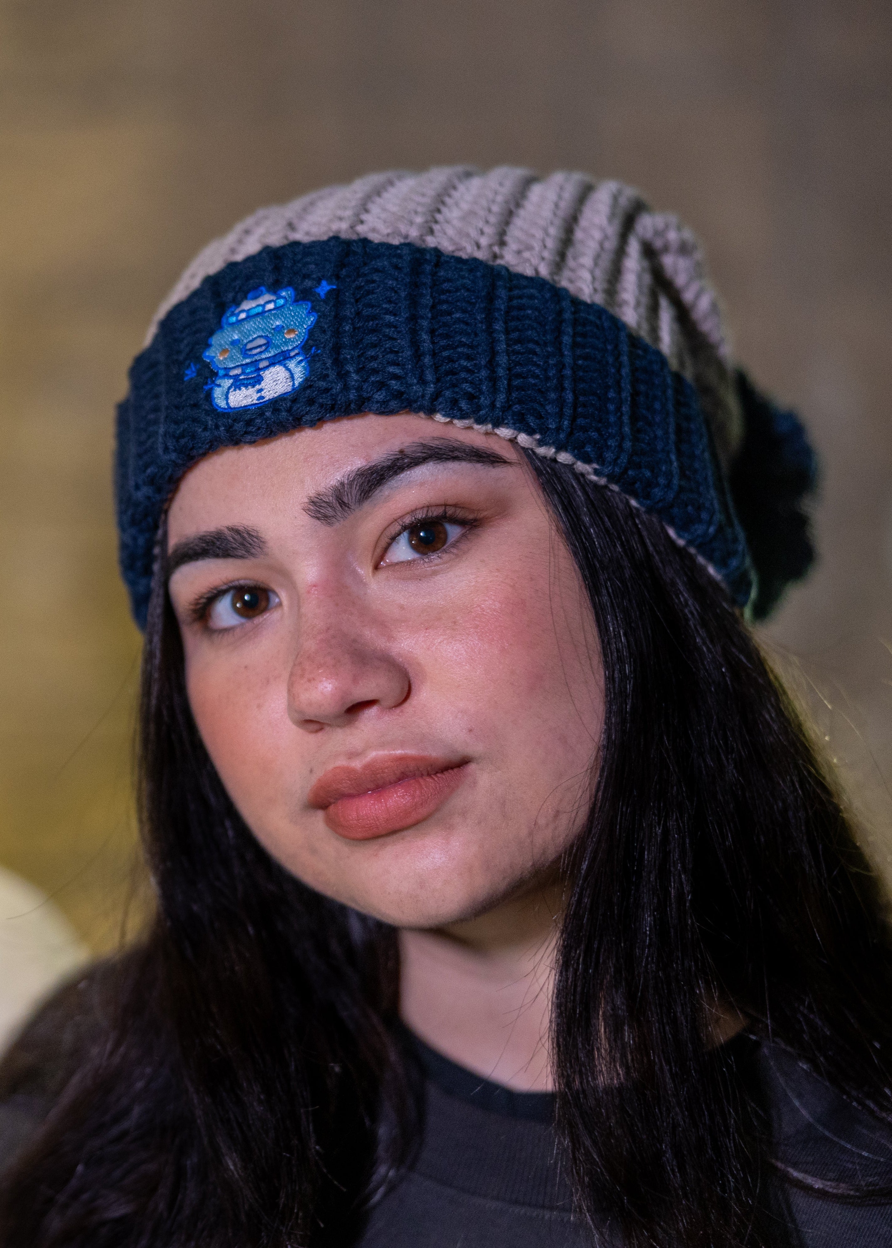 Fluffy Snowman Beanie