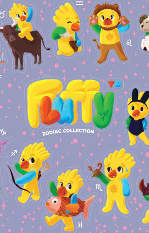 Fluffy Zodiac Sticker Collection